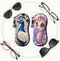 Preview: Diamond Painting 2-teiliges Brillenetui Pfau + Seepferd